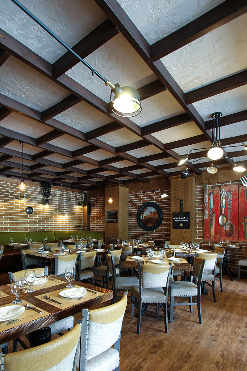 سقف پروژه تجاری رستوران جنارو پاسداران